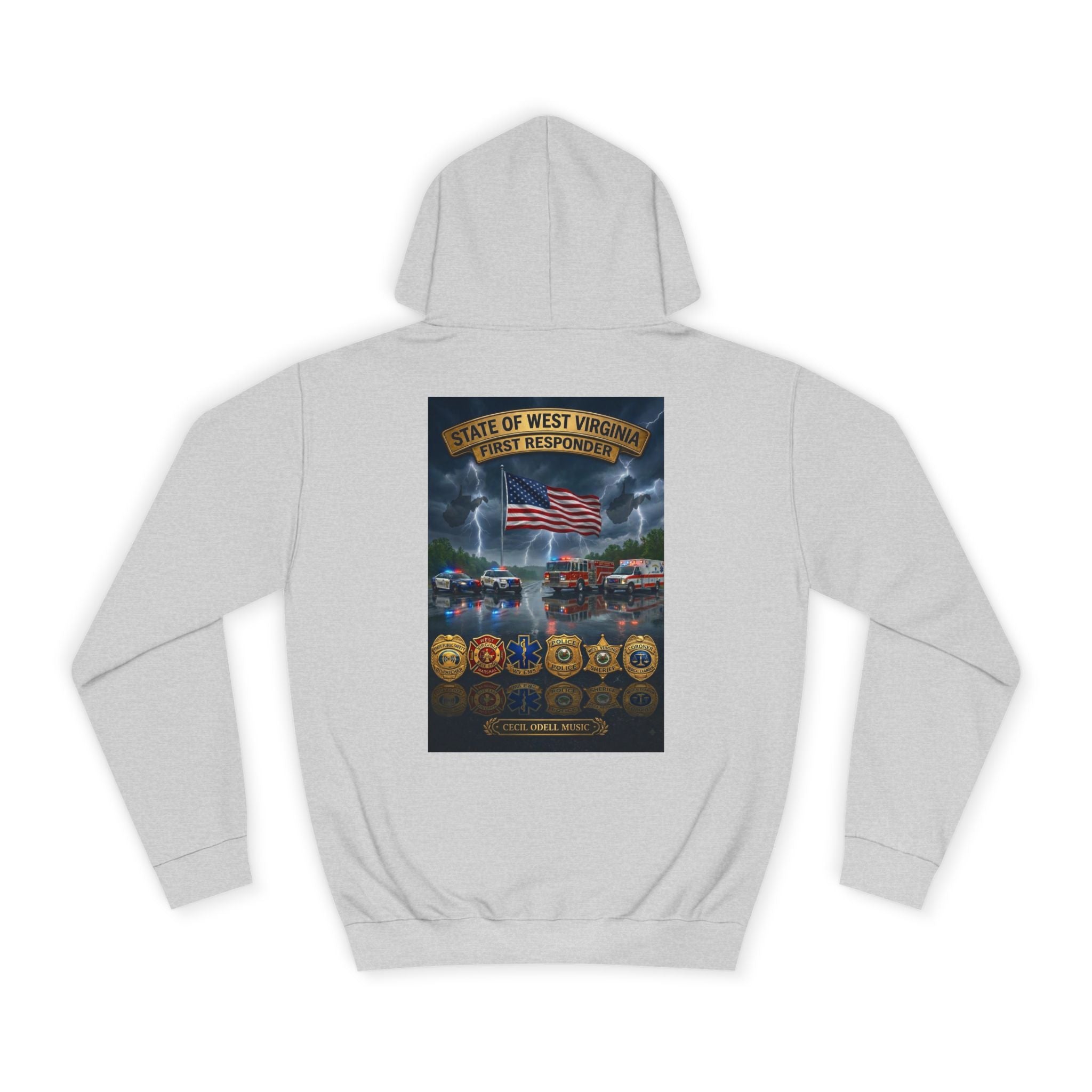 West Virginia Line Badge Hoodie: State & First Responder Tribute