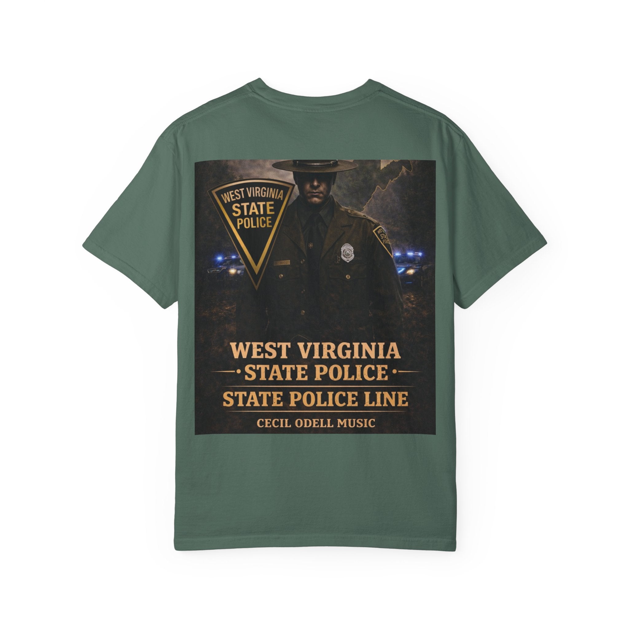 West Virginia State Police Graphic T-Shirt: 'State Police Line' Back Print