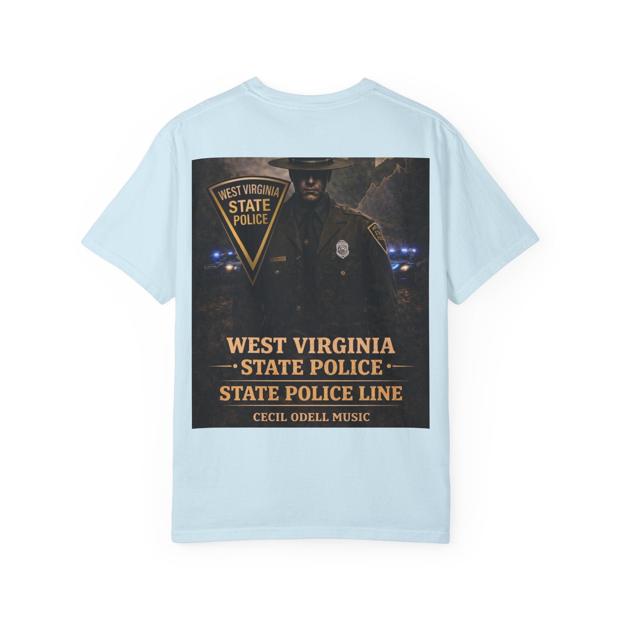 West Virginia State Police Graphic T-Shirt: 'State Police Line' Back Print