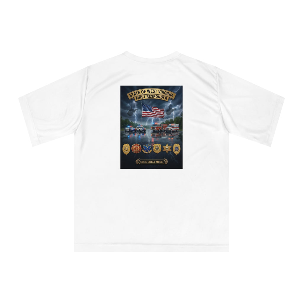 America 250th Birthday Performance T-Shirt: Patriotic Eagle & Badge Tribute