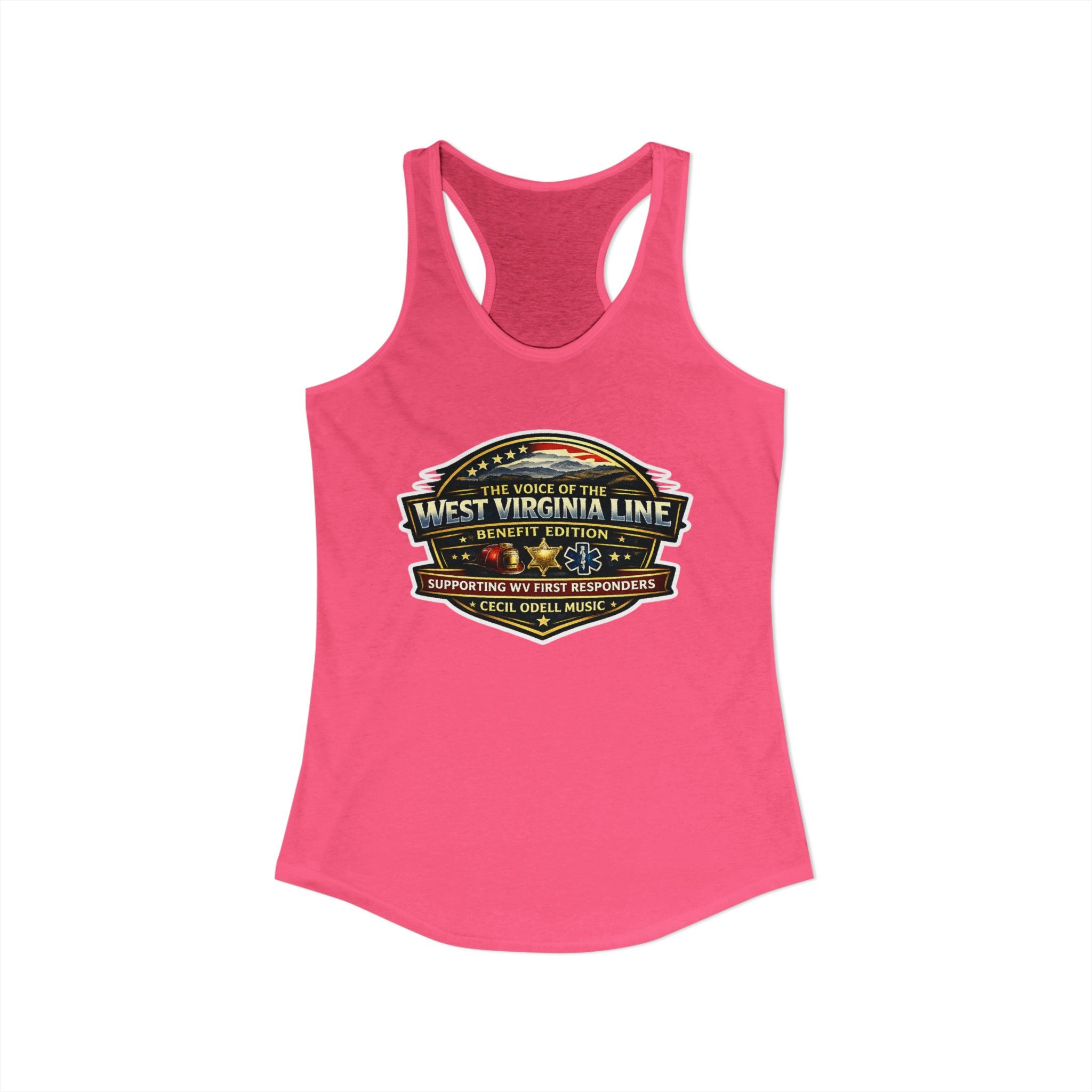 The Voice of the West Virginia Line Benefit Edition - Women's Ideal Racerback Tank
