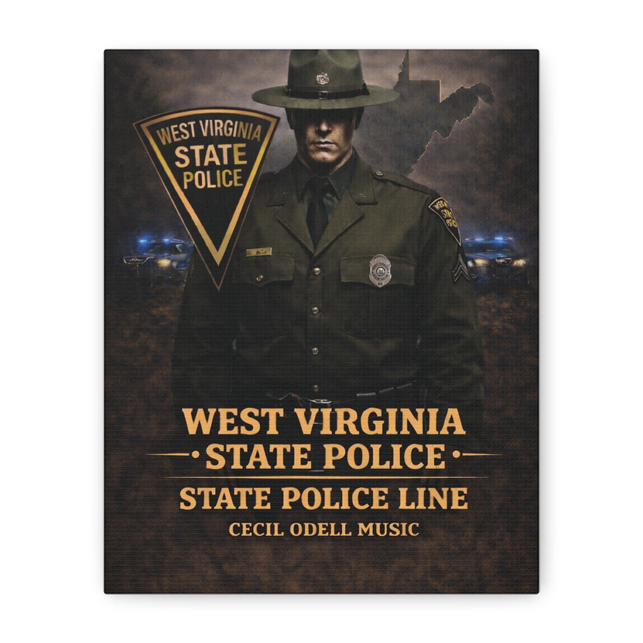 West Virginia State Police Canvas Wall Art: 'State Police Line' Tribute