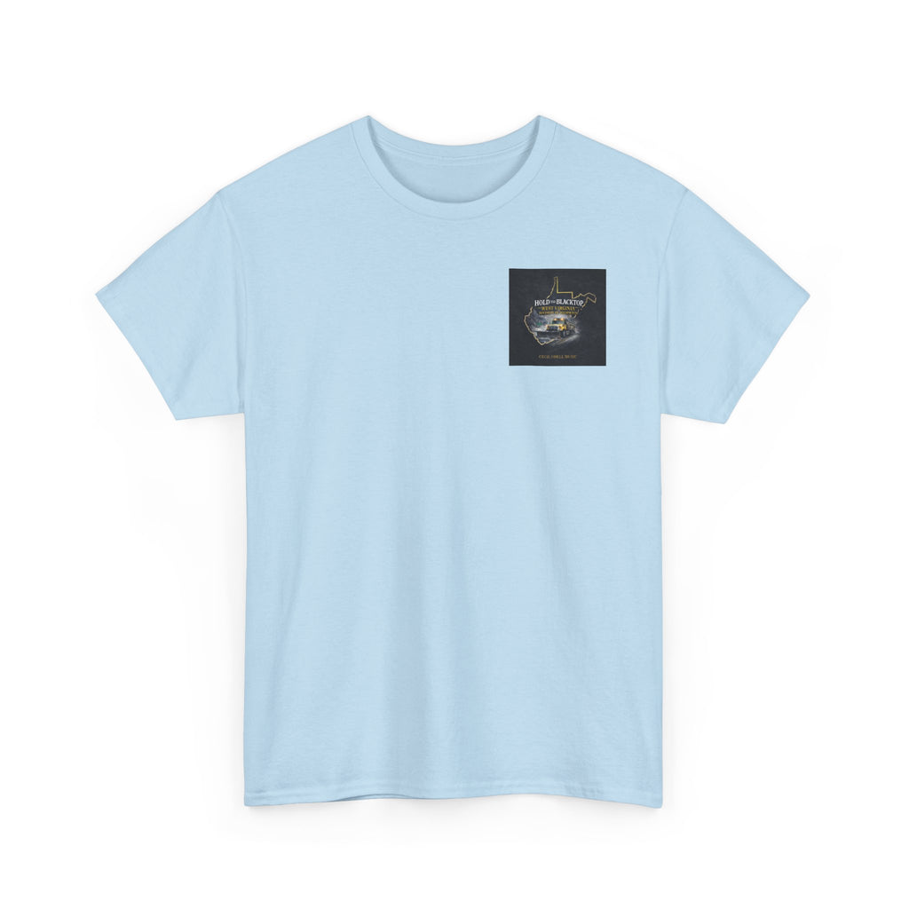 West Virginia 'Hold the Blacktop' Graphic Tee: Vintage Truck State Outline Music Shirt