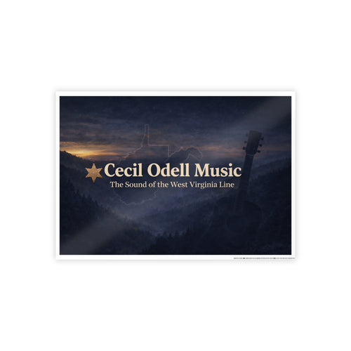 The Sound of the West Virginia Line Scenic Gloss Poster - Cecil Odell Music