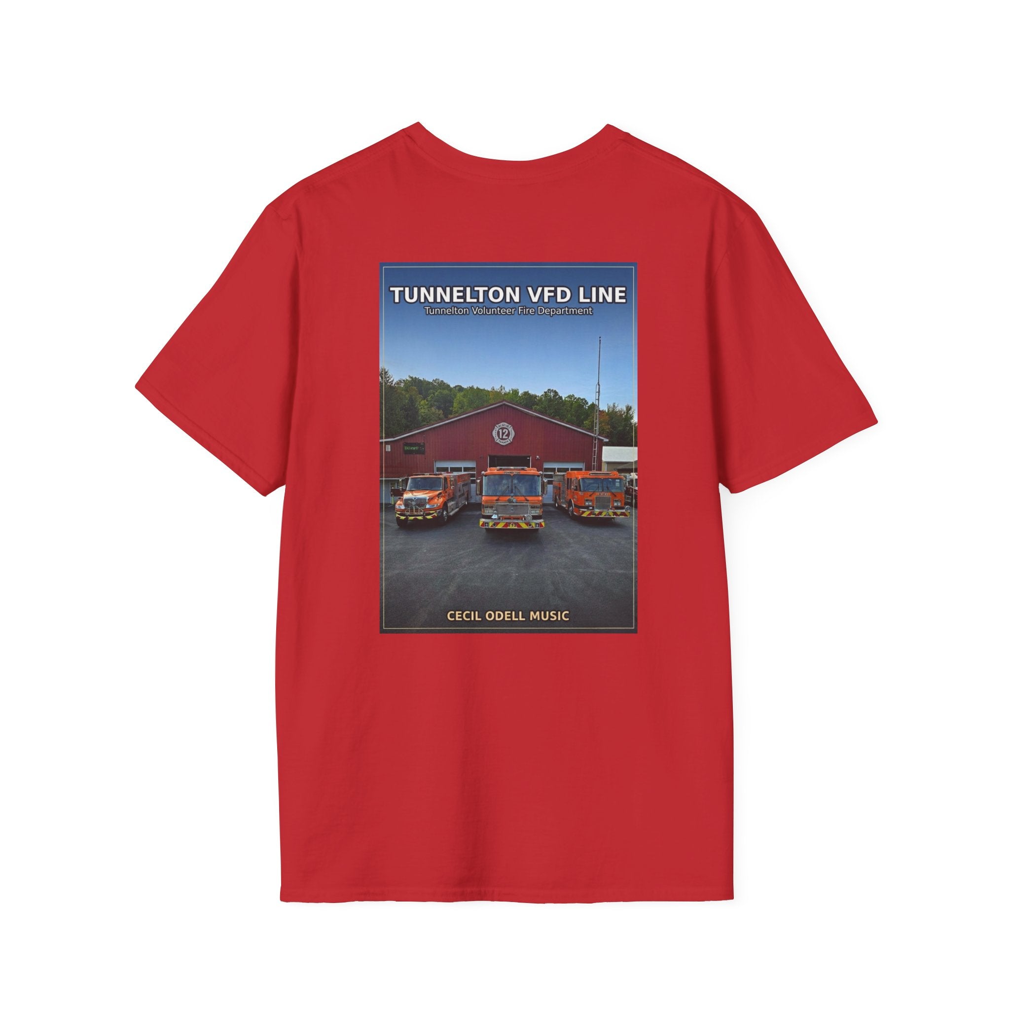 Fire Department T-Shirt: Tunnelton VFD Line Photo Tee