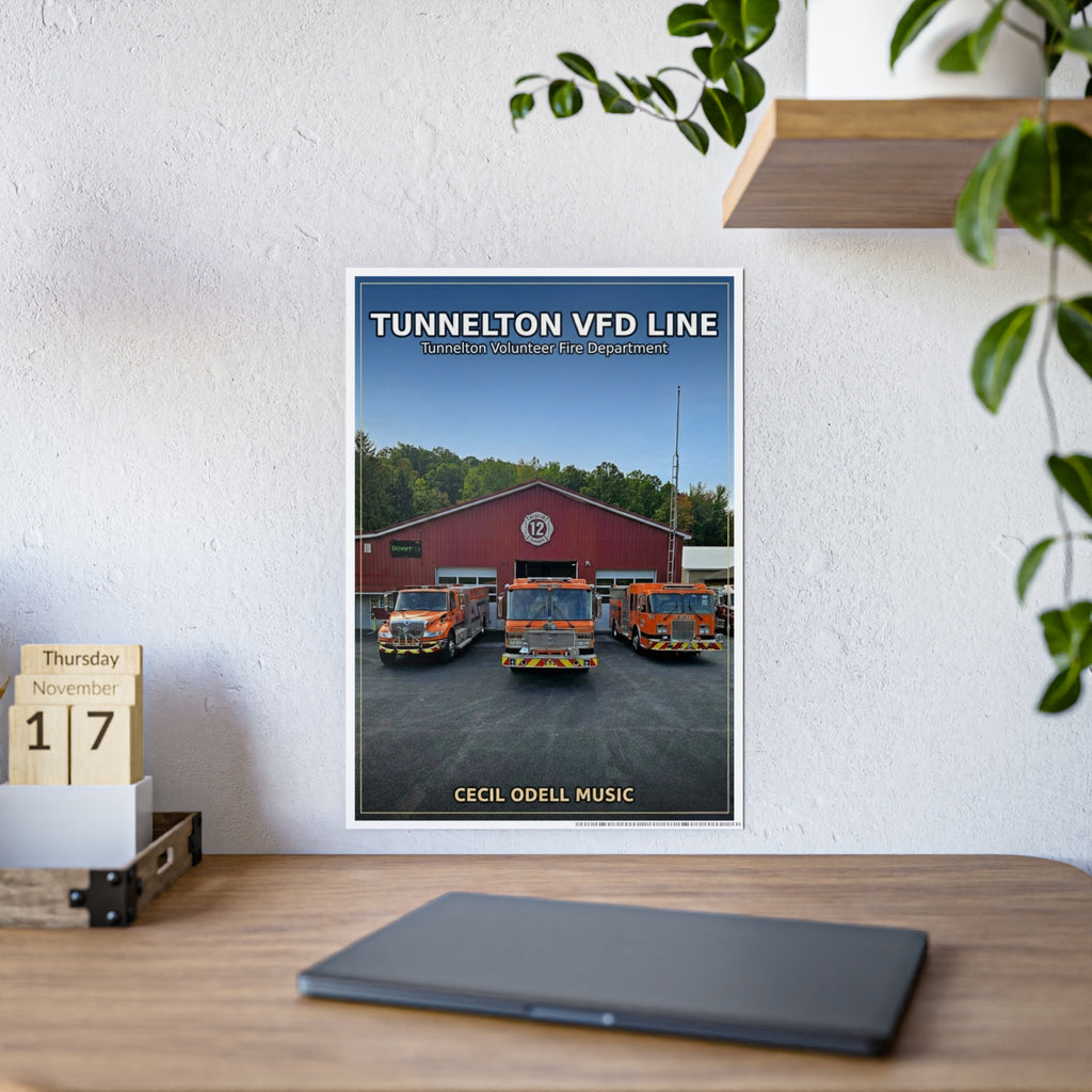 Gloss Poster: Tunnelton VFD Line Firetruck Print