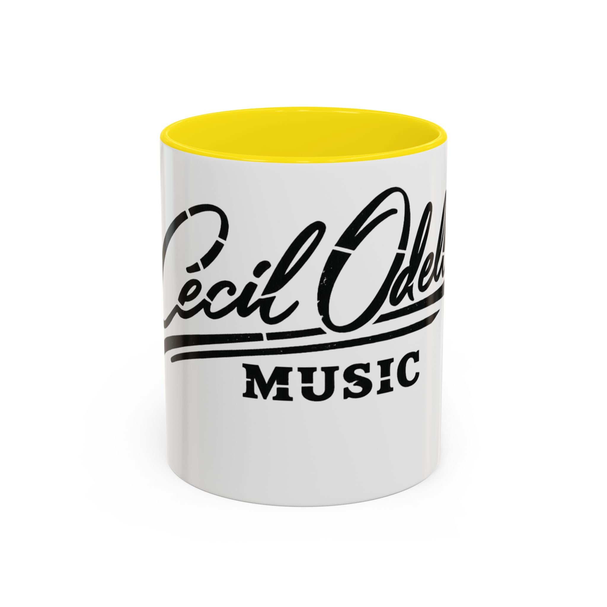 Cecil Odell Music Accent Coffee Mug: Black-Trim Musician Gift (11/15 oz)