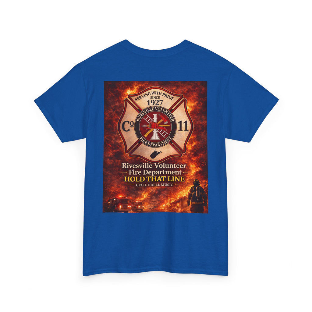Firefighter T-Shirt: Rivesville Volunteer Fire Department “Hold That Line” Tribute Tee