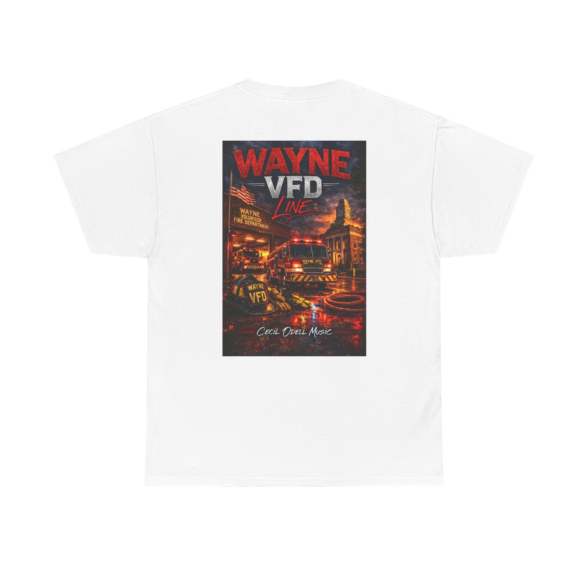 Wayne VFD Fire Department Tee: Vintage Firefighter Graphic T‑Shirt