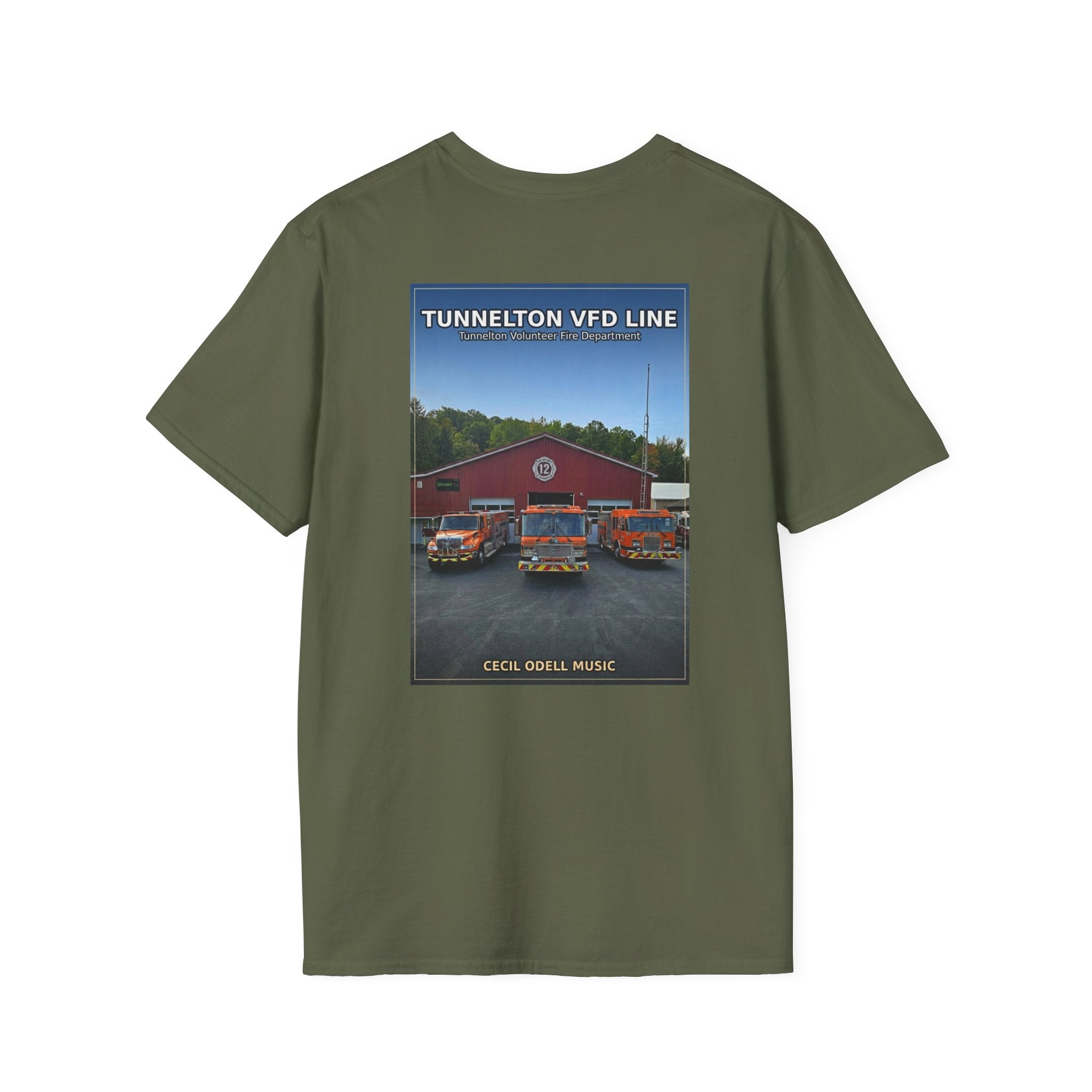 Fire Department T-Shirt: Tunnelton VFD Line Photo Tee
