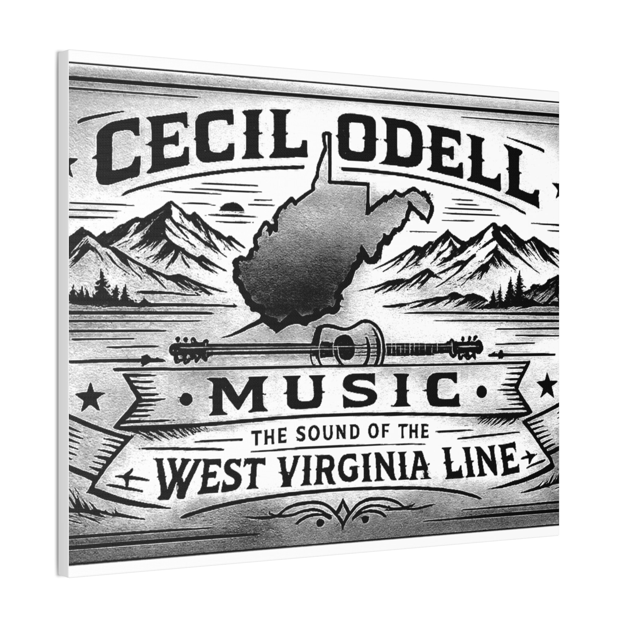 Cecil Odell Music Canvas Print: “The Sound of the West Virginia Line”