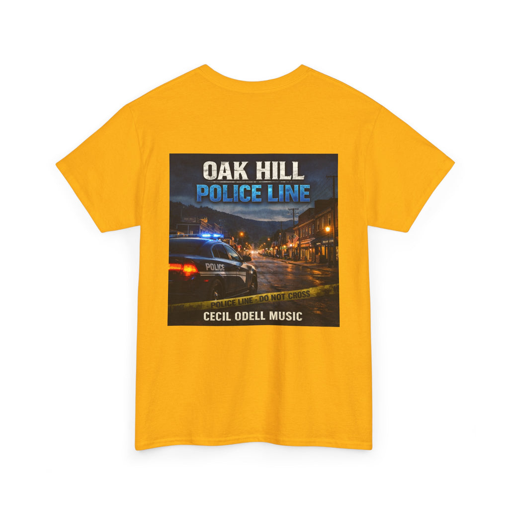 Police Line T-Shirt: Oak Hill 'Police Line' Album Cover Tee