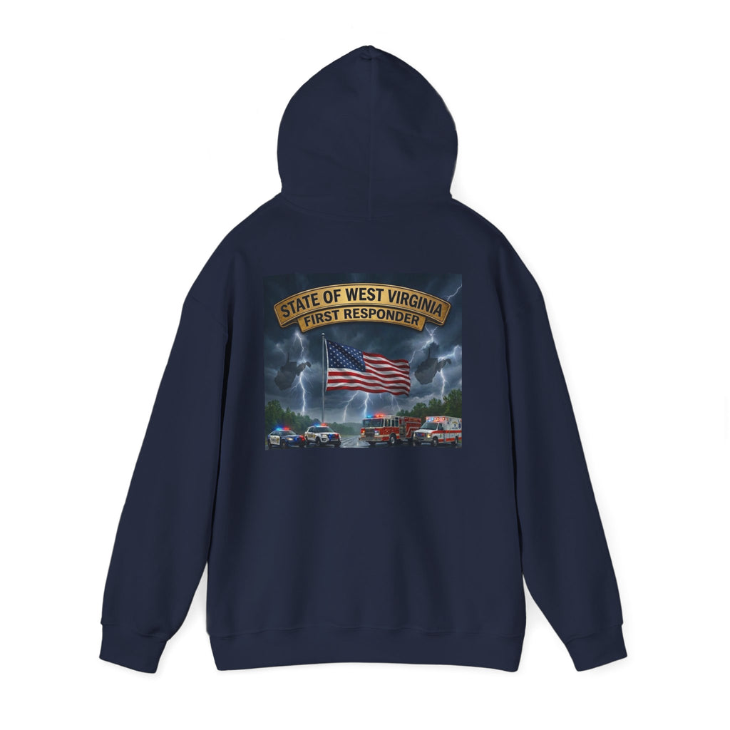 First Responder Hoodie: West Virginia Line Eagle & American Flag Tribute