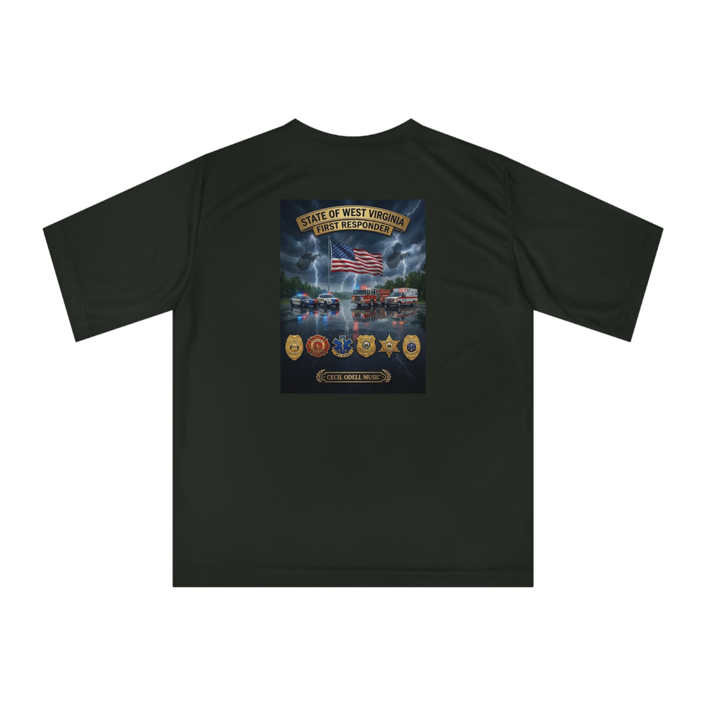 America 250th Birthday Performance T-Shirt: Patriotic Eagle & Badge Tribute