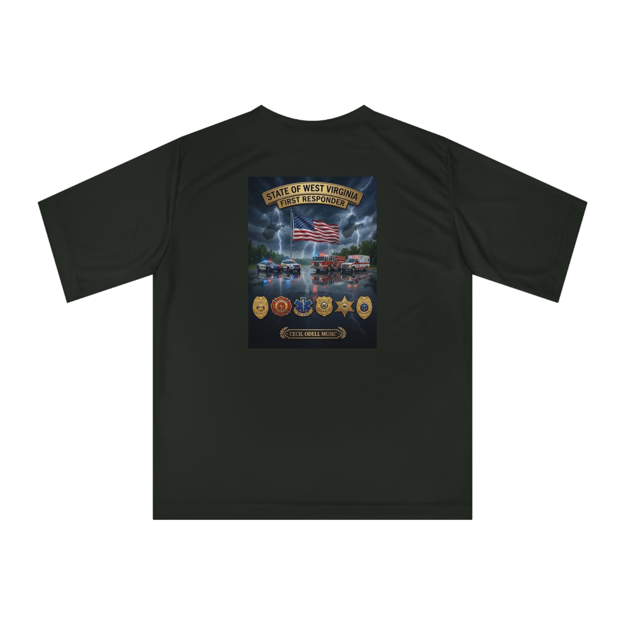 America 250th Birthday Performance T-Shirt — Patriotic Eagle & Badge Tribute