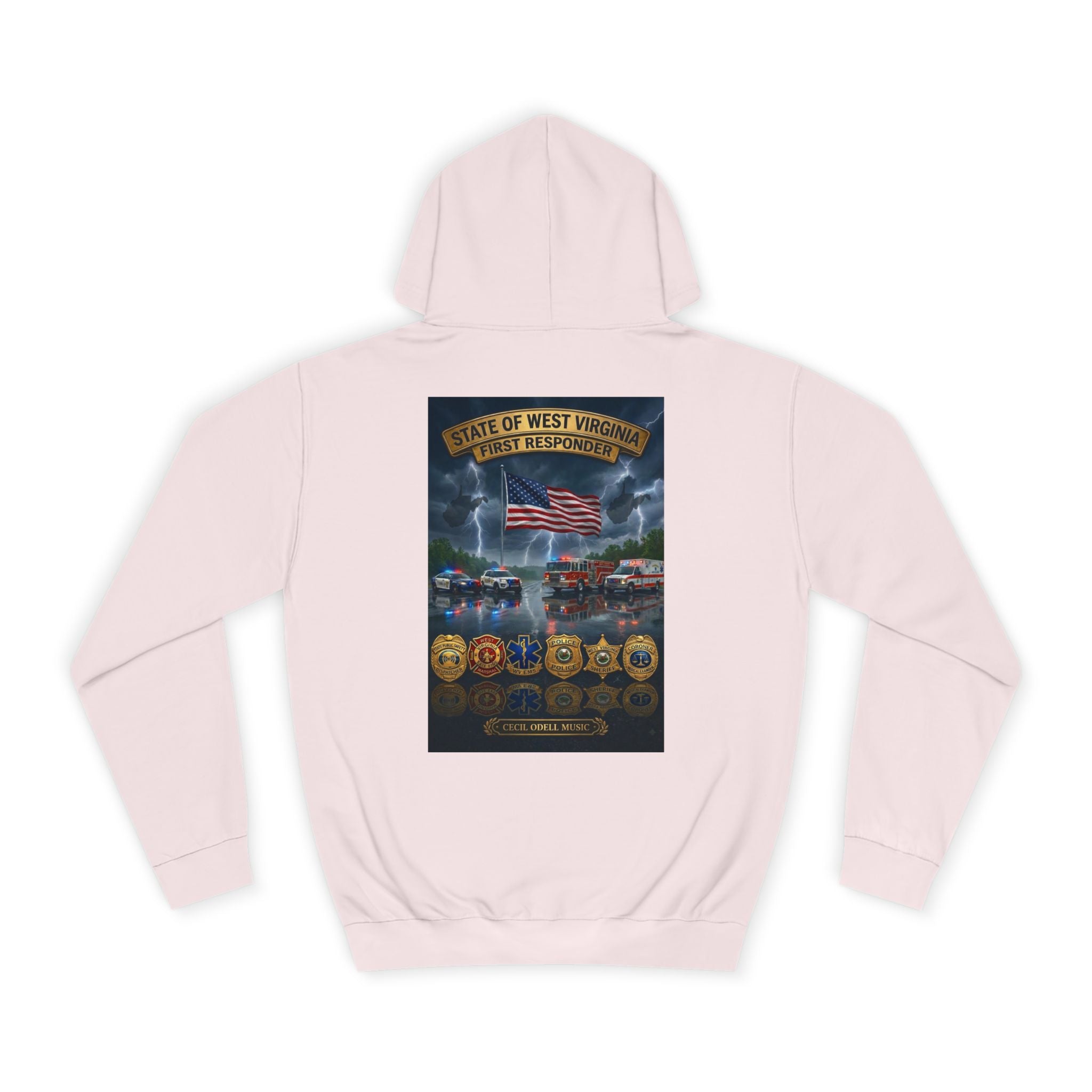 West Virginia Line Badge Hoodie: State & First Responder Tribute