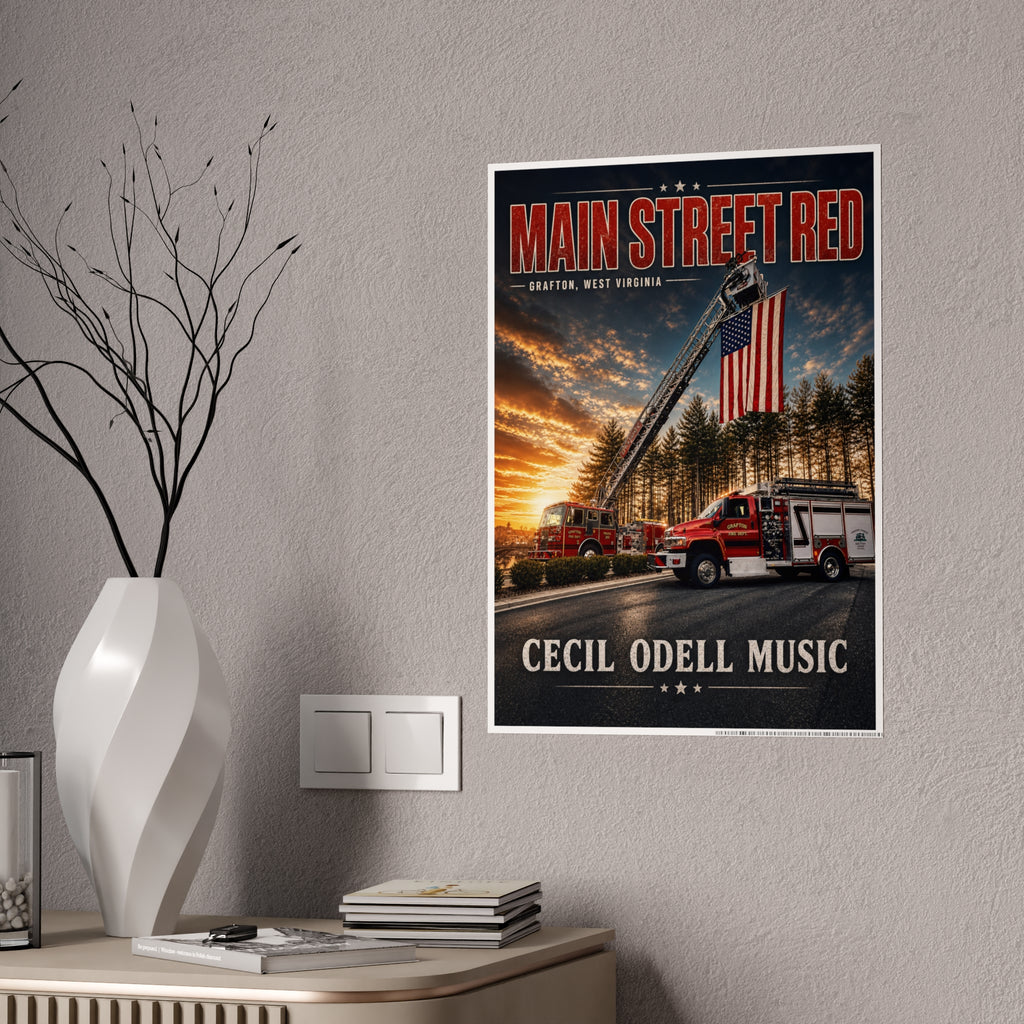 Main Street Red, Grafton VFD Poster