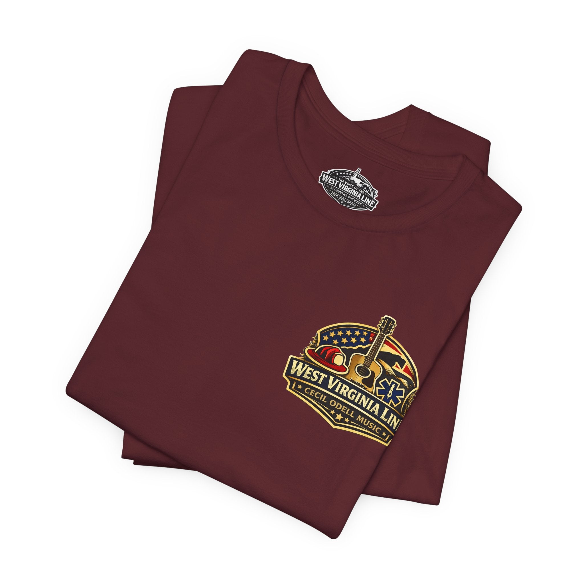 West Virginia Outlaw T-Shirt: Rustic Skull & Guns Country Graphic Tee