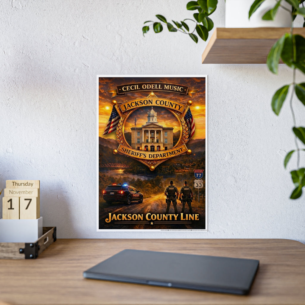 Jackson County Line Gloss Poster: Sheriff’s Department Tribute Wall Art
