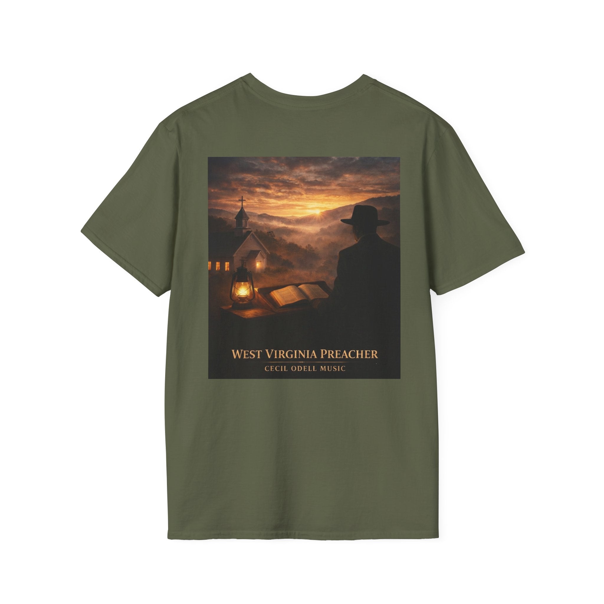 West Virginia Preacher T-Shirt: Vintage Religious Scene Tee
