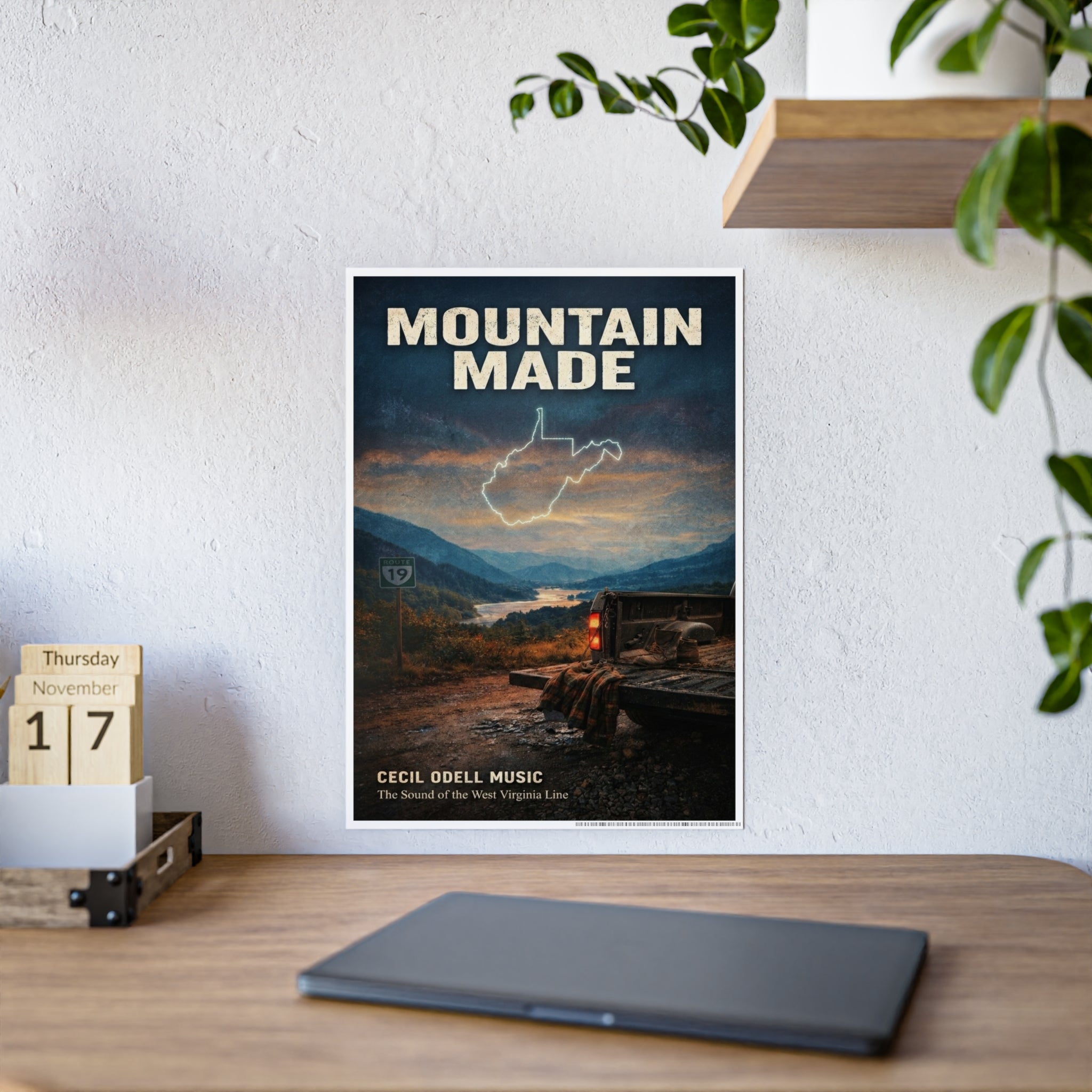 Mountain Made Poster: West Virginia Vintage Landscape Print