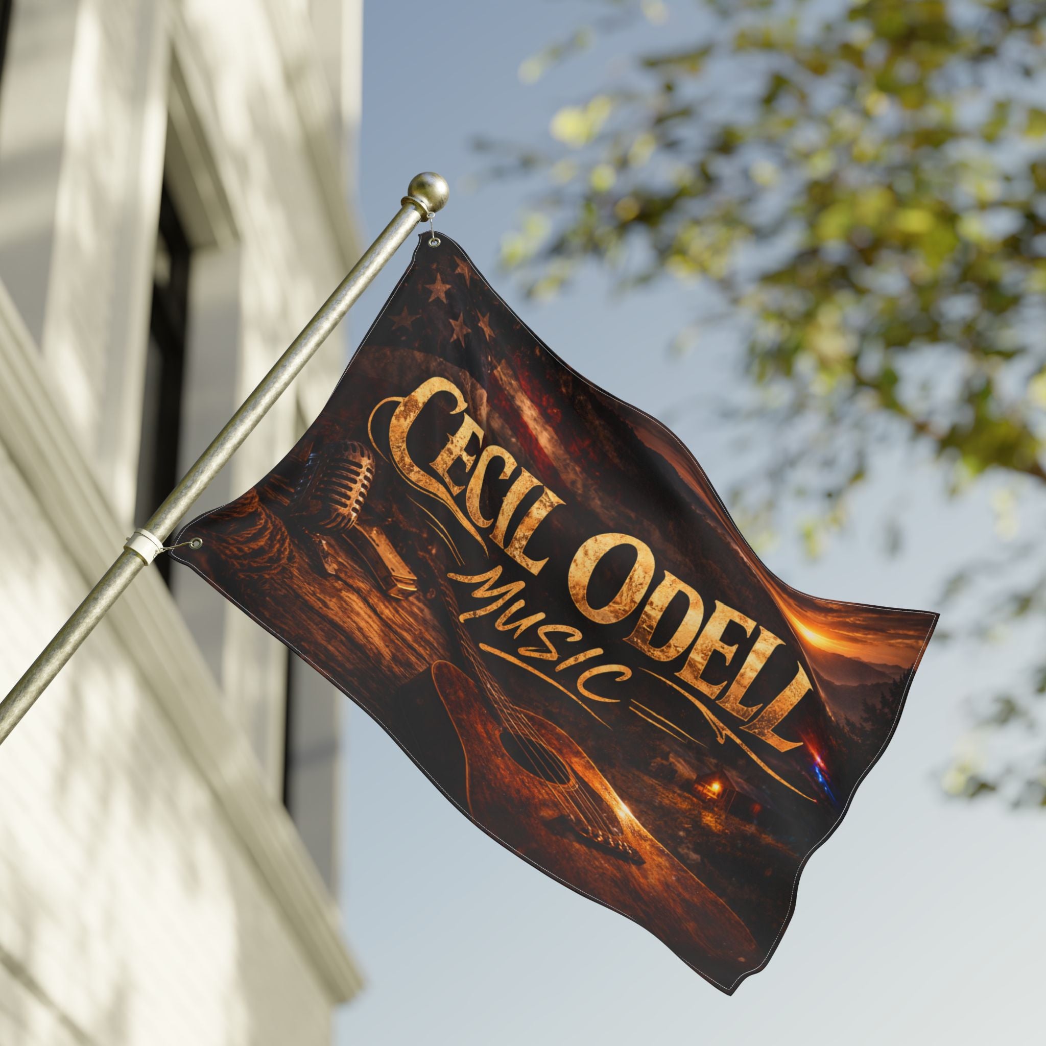 Cecil Odell Music Double-Sided Outdoor Flag