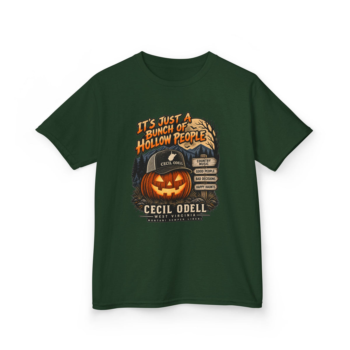 It's Just a Bunch of Hollow People Kids Halloween Tee | Cecil Odell