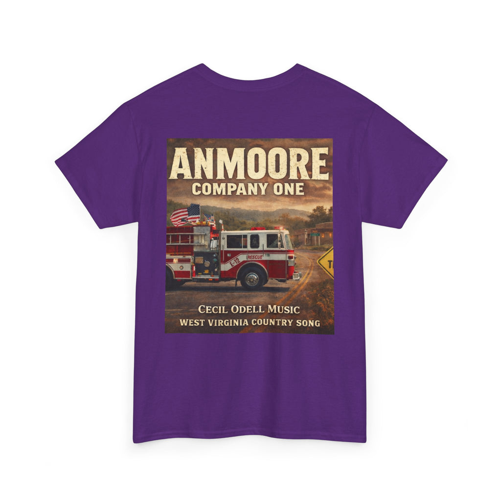 West Virginia Firetruck T-Shirt: Anmoore Company One Vintage Firefighter Tee