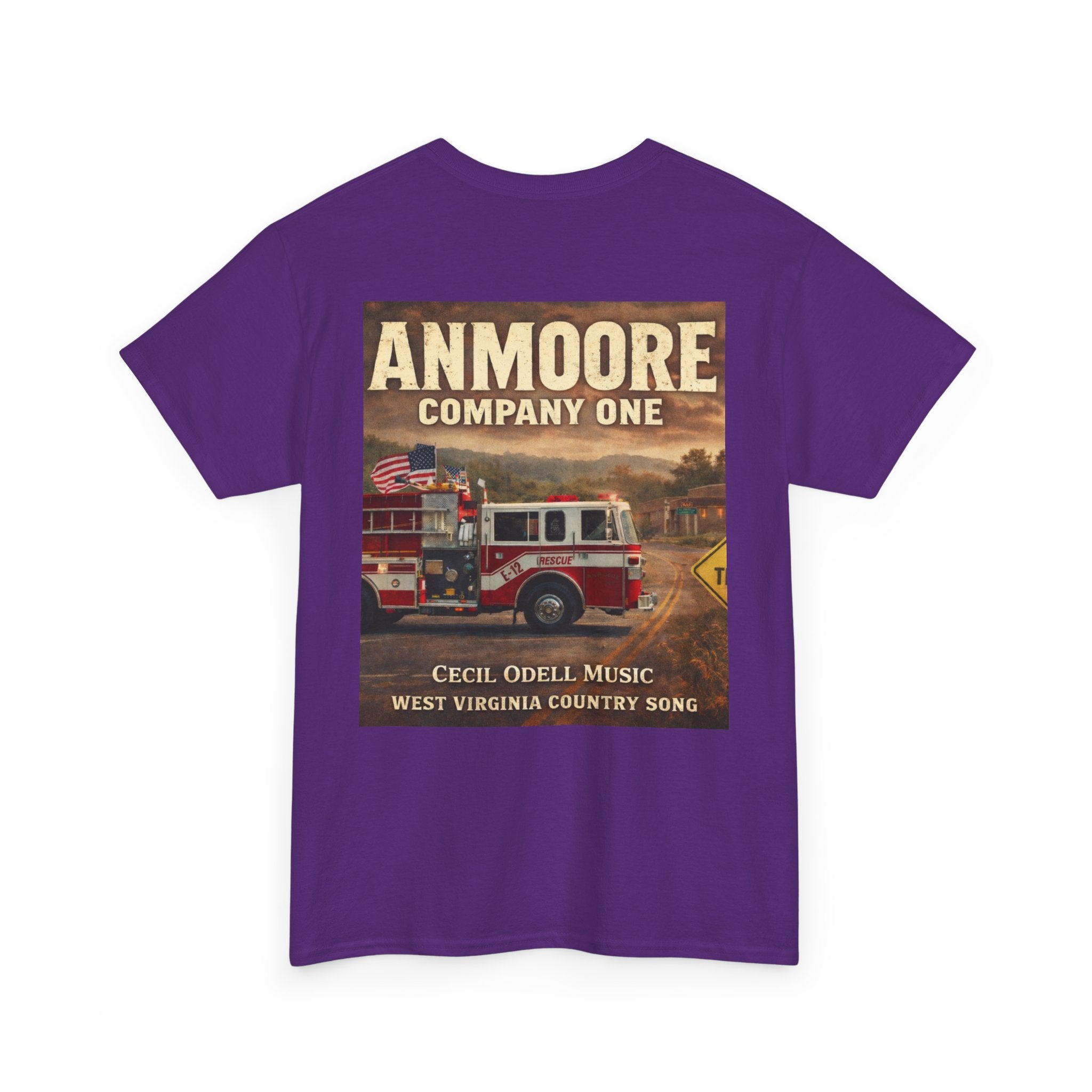 West Virginia Firetruck T-Shirt: Anmoore Company One Vintage Firefighter Tee