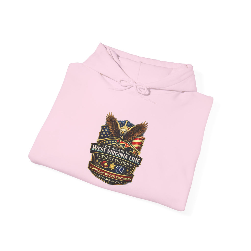 First Responder Hoodie: West Virginia Line Eagle & American Flag Tribute