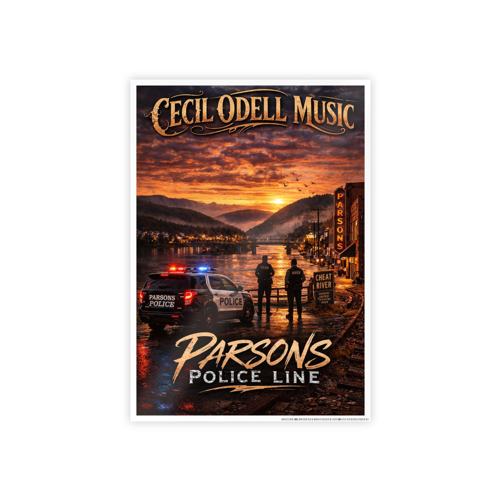 Police Line Poster: "Parsons" Sunset Crime Scene Music Print