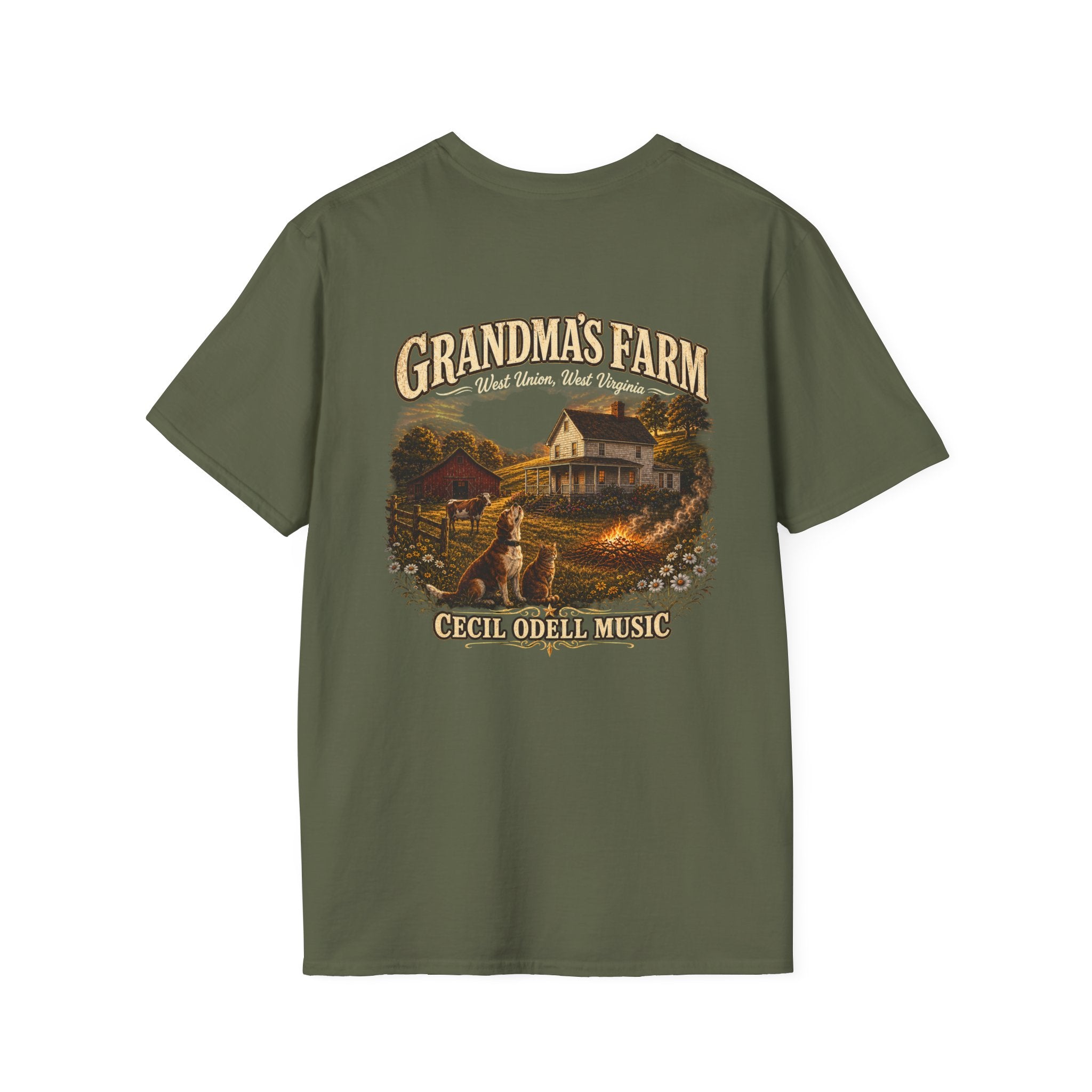 Grandma's Farm T-Shirt: West Union West Virginia Rustic Country Tee