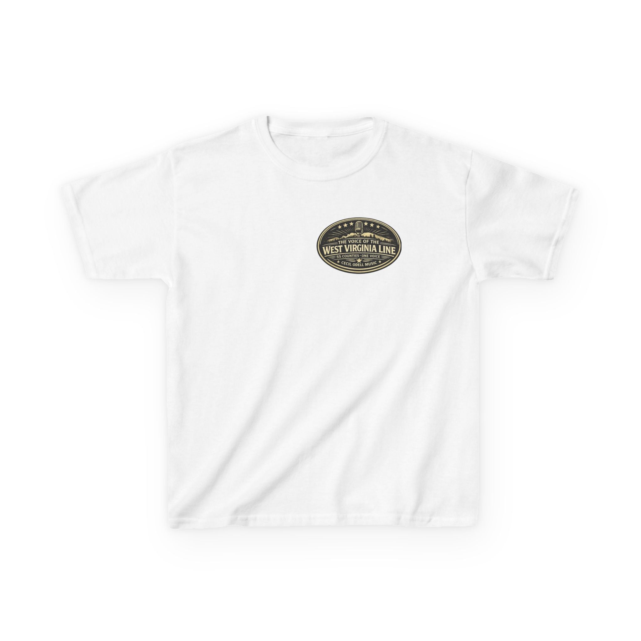 West Virginia Line Kids T‑Shirt: 'The Voice of the West Virginia Line' Vintage Emblem