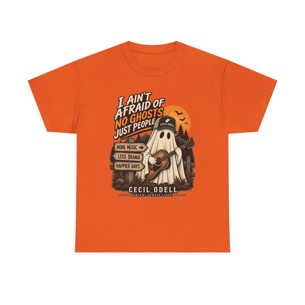 I Ain't Afraid of No Ghosts, Just People Halloween Tee | Cecil Odell