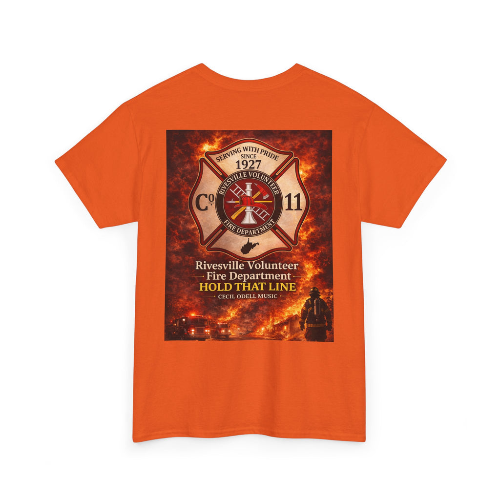 Firefighter T-Shirt: Rivesville Volunteer Fire Department “Hold That Line” Tribute Tee