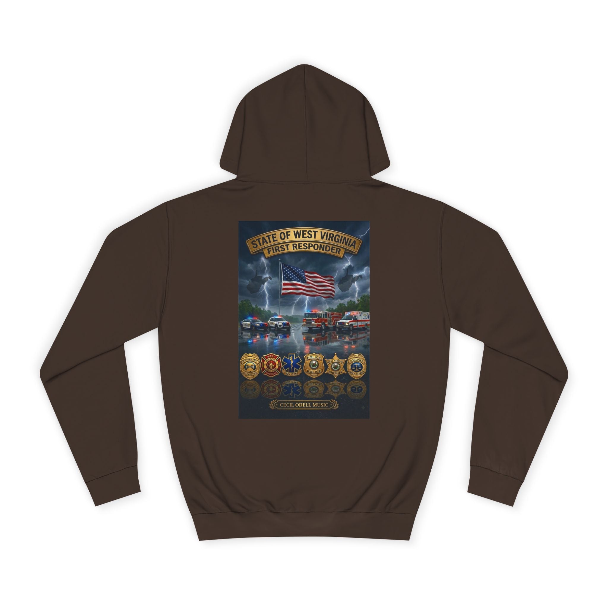 West Virginia Line Badge Hoodie: State & First Responder Tribute