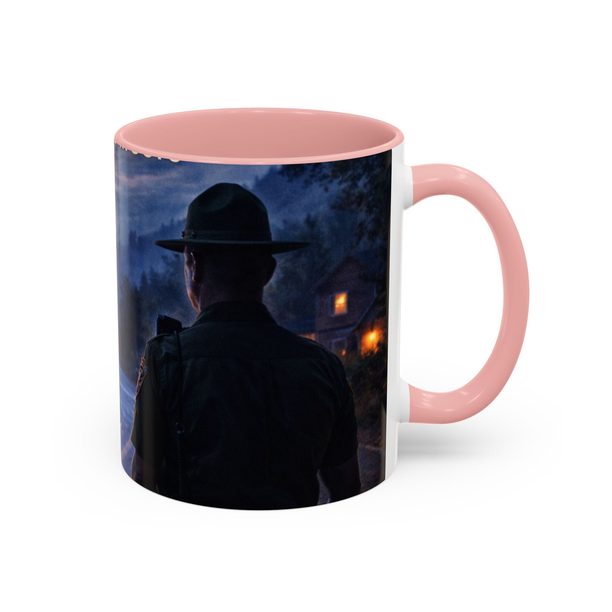Trooper Night Patrol Coffee Mug: Rustic Western Lawman Scene (11/15oz)