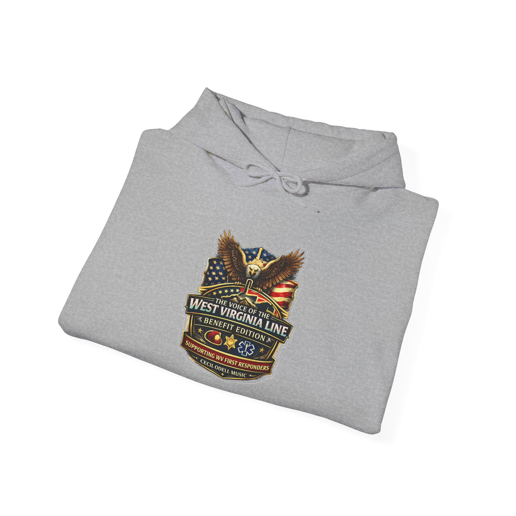 First Responder Hoodie: West Virginia Line Eagle & American Flag Tribute