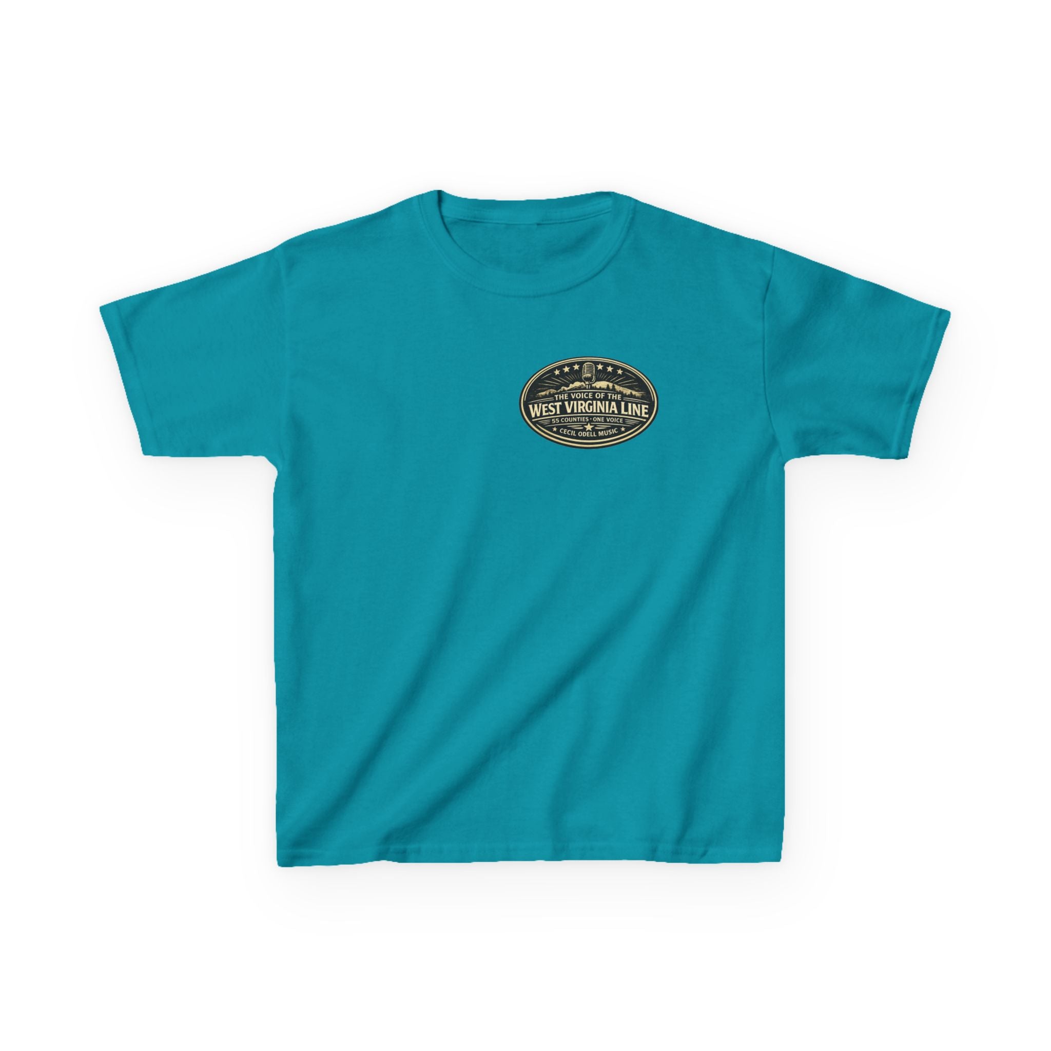 West Virginia Line Kids T‑Shirt: 'The Voice of the West Virginia Line' Vintage Emblem