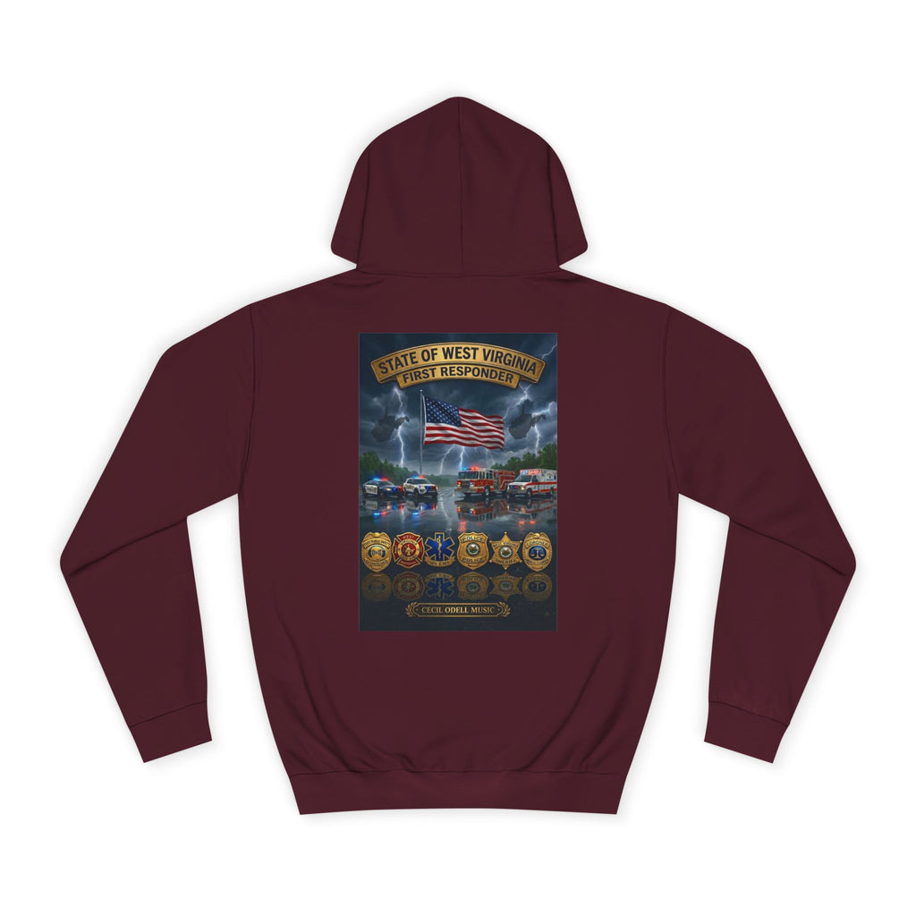 West Virginia Line Badge Hoodie: State & First Responder Tribute