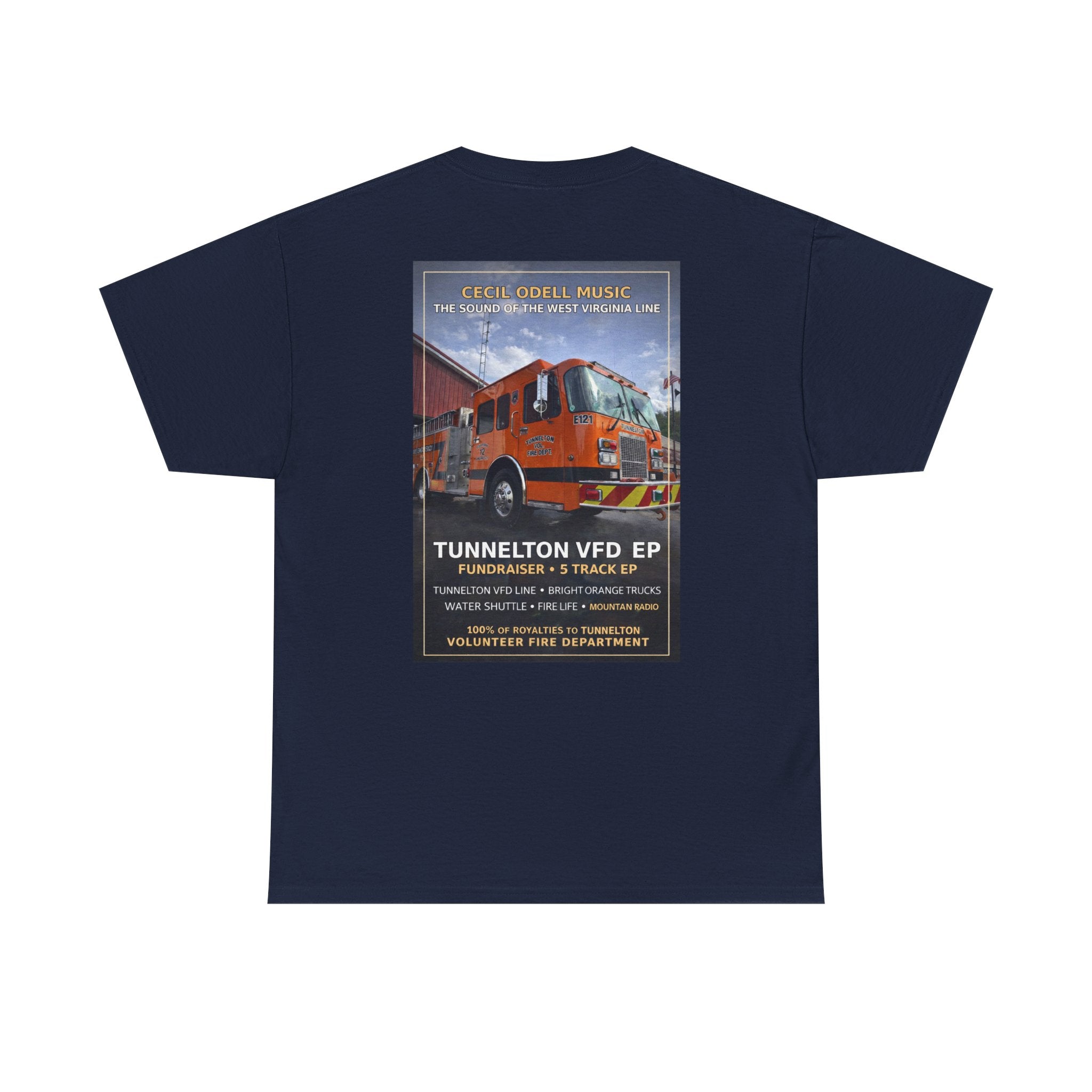 Tunnelton VFD Firetruck Tee: Volunteer Fire Department Fundraiser T-Shirt