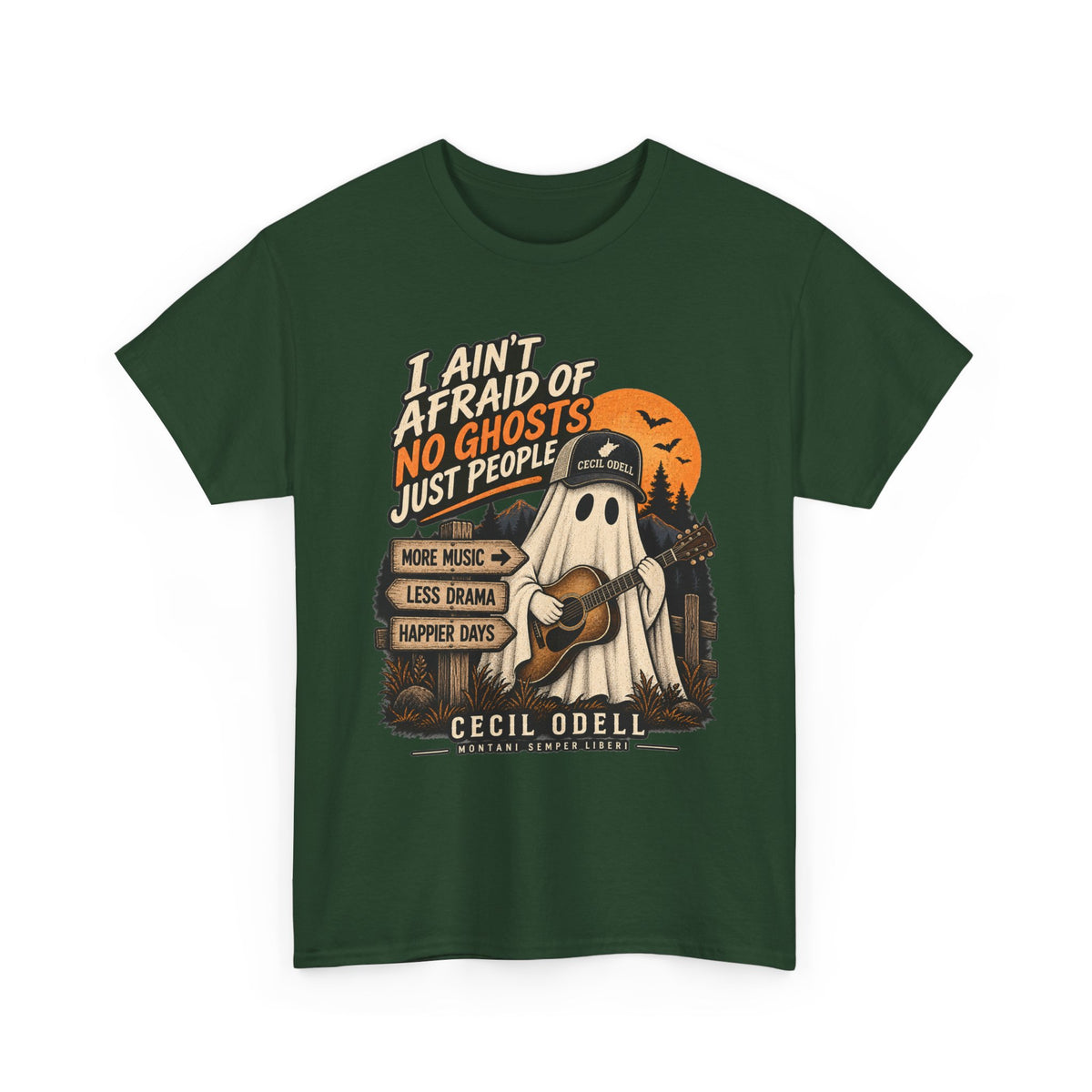 I Ain't Afraid of No Ghosts, Just People Halloween Tee | Cecil Odell