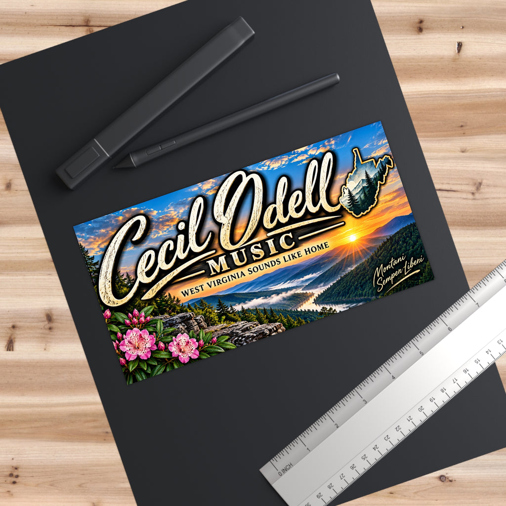 Cecil Odell Music West Virginia Scenic Bumper Sticker