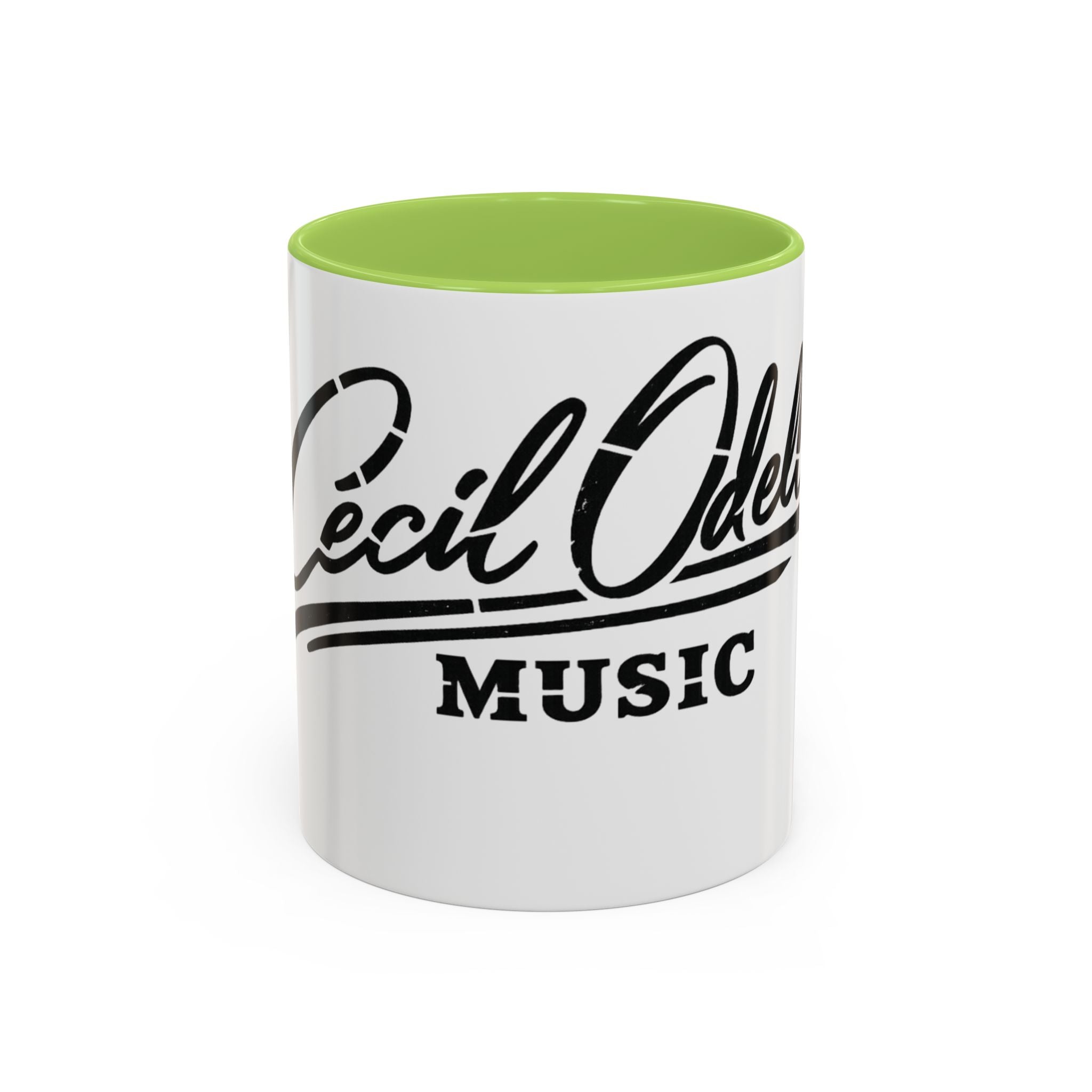 Cecil Odell Music Accent Coffee Mug: Black-Trim Musician Gift (11/15 oz)