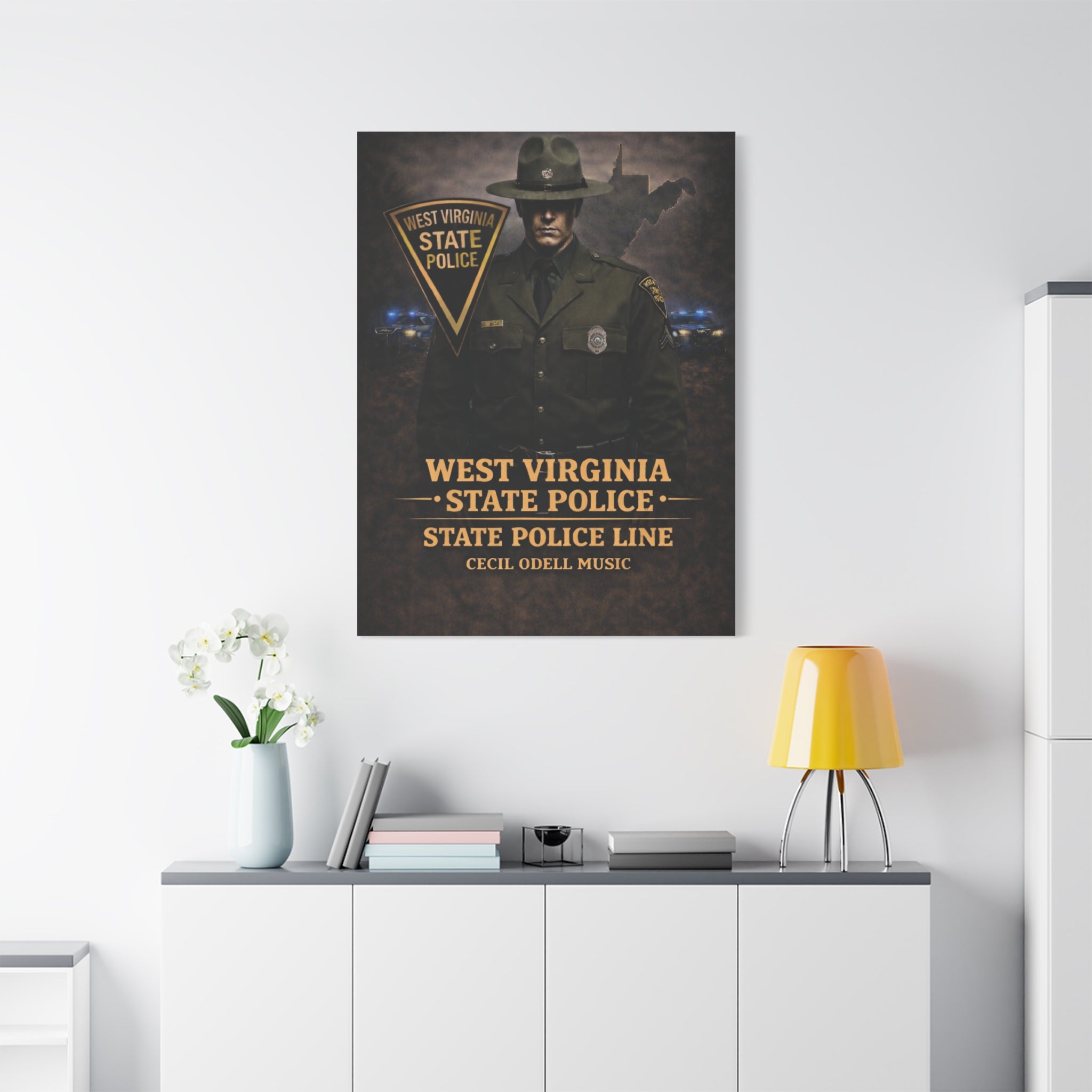 West Virginia State Police Canvas Wall Art: 'State Police Line' Tribute