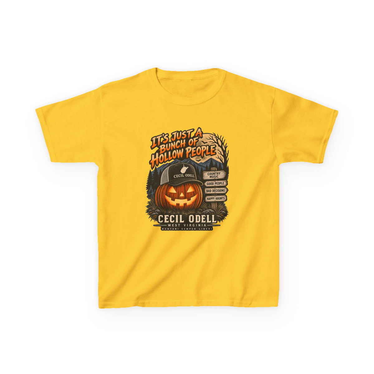 It's Just a Bunch of Hollow People Kids Halloween Tee | Cecil Odell