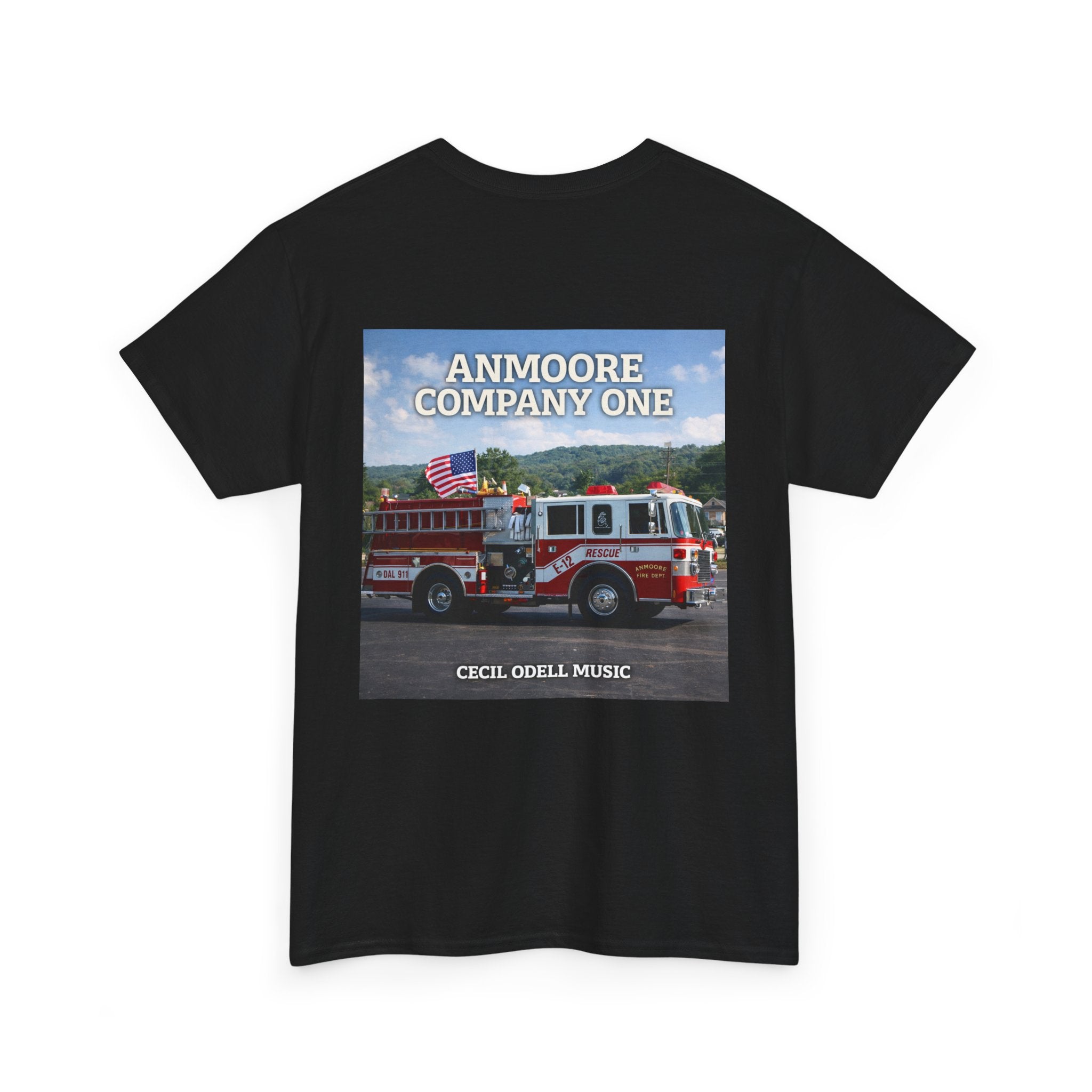 Firetruck Graphic Tee: "Anmoore Company One" Fire Department Tribute