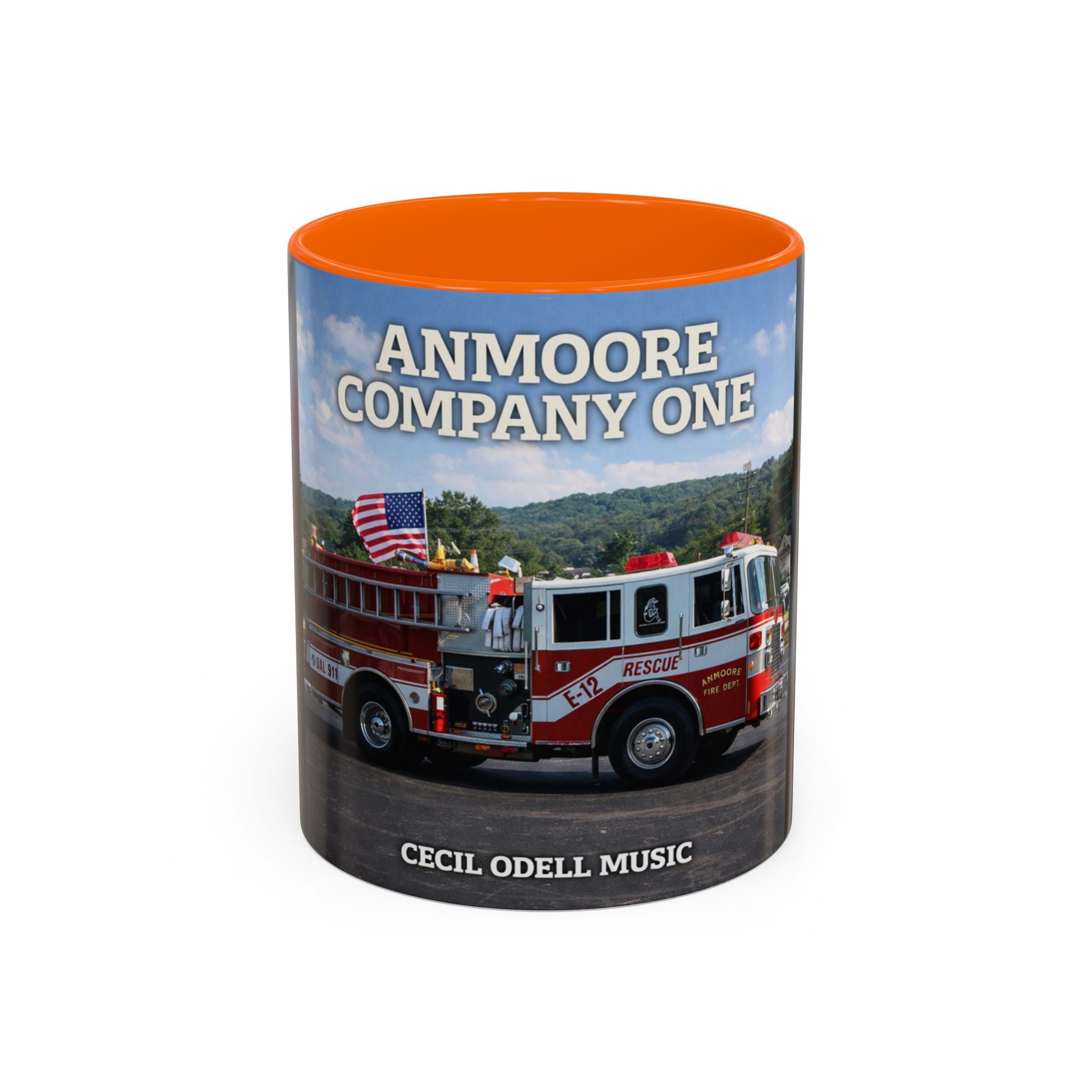 Fire Truck Coffee Mug: Anmoore Company One Tribute (Cecil Odell Music)