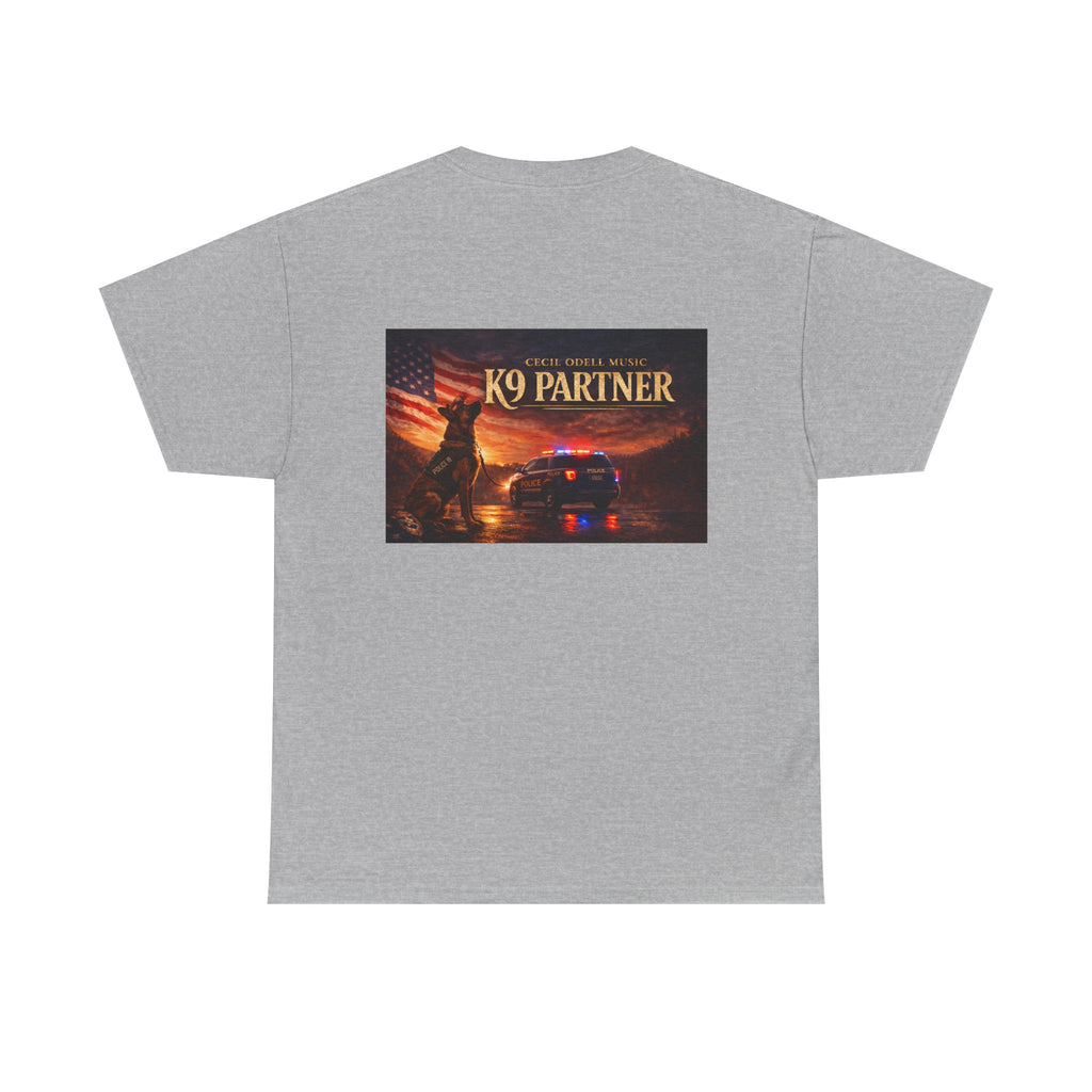 K9 Partner T-Shirt: 'Cecil Odell Music' Script Chest Design
