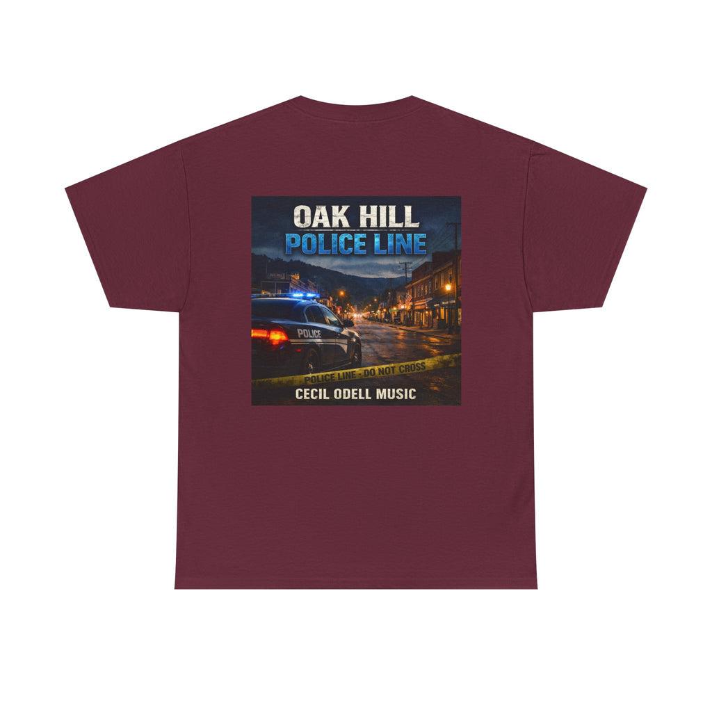 Police Line T-Shirt: Oak Hill 'Police Line' Album Cover Tee